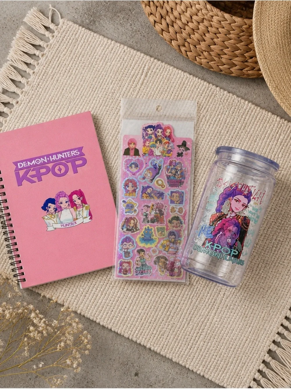 Demon Hunters K-Pop Pink Notebook & Sticker Set